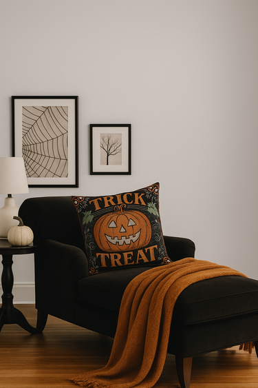 Trick & Treat Pumpkin Cushion Cover
